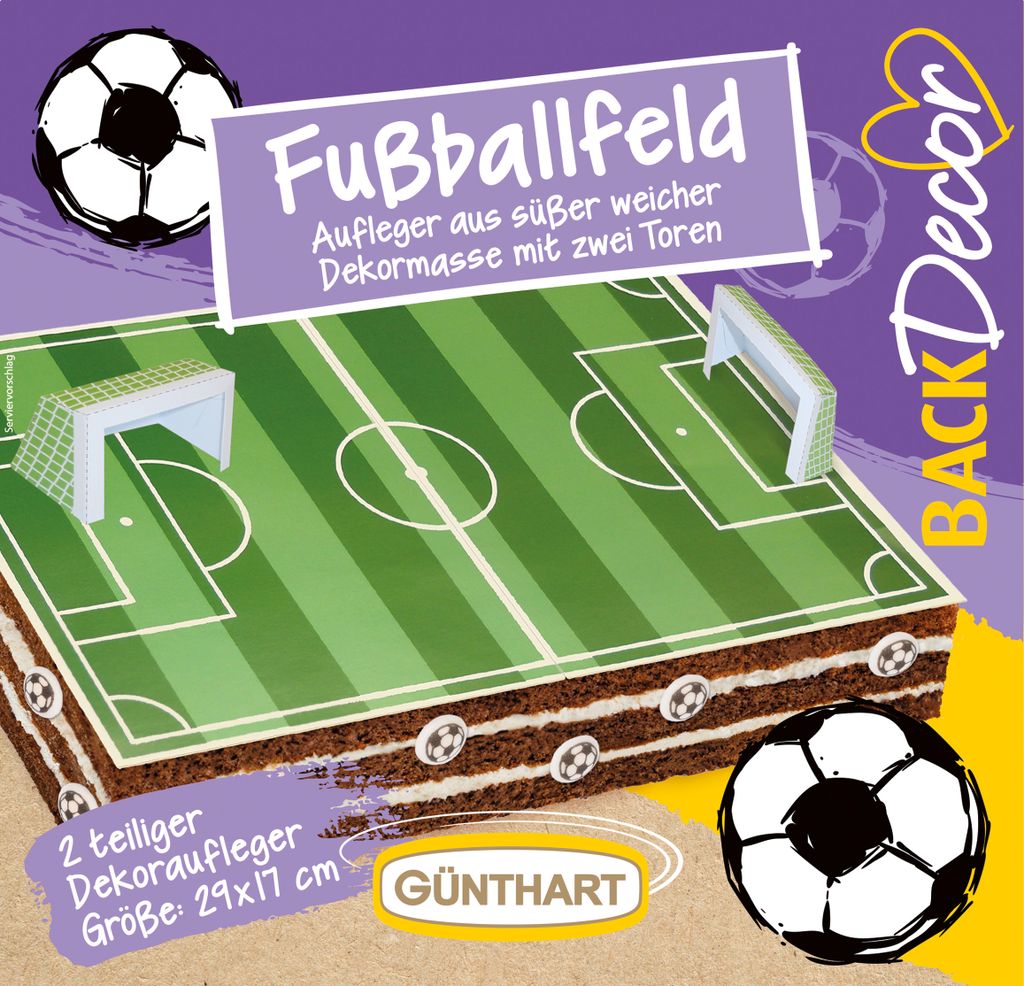 BackDecor Fußballfeld-Aufleger aus Zucker