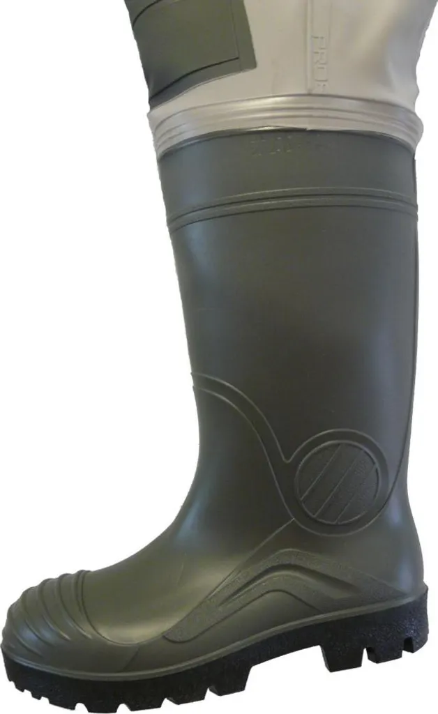 Bottes de gué vert olive avec renforts genoux pointure 48 durable - 6