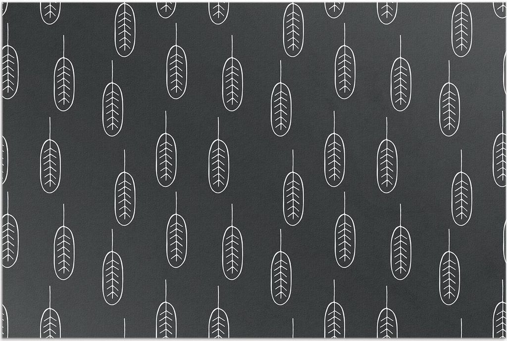 Minimalistische Boho-Blätter – Vinylteppich – 60x90 cm – Outdoor Teppich – Terrasse – Wetterfest – Modern