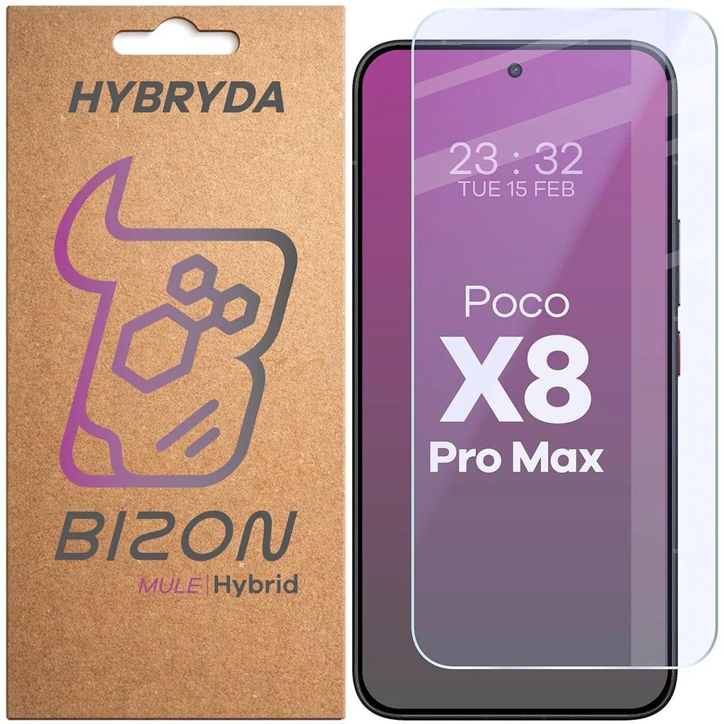 Flexibles Hybridglas für Xiaomi POCO X8 Pro Max, Bizon Hybrid Mule