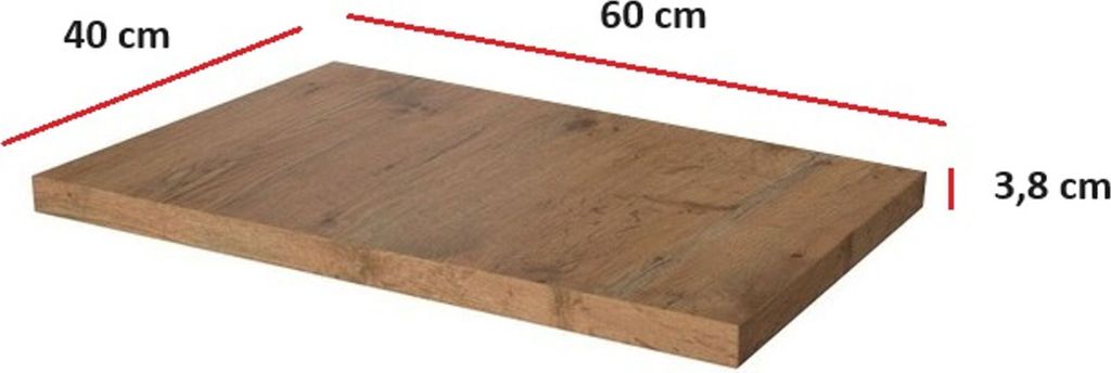 Arbeitsplatte 40 cm 38 mm Küchenzeile Küchenblock Eiche Produktbild 