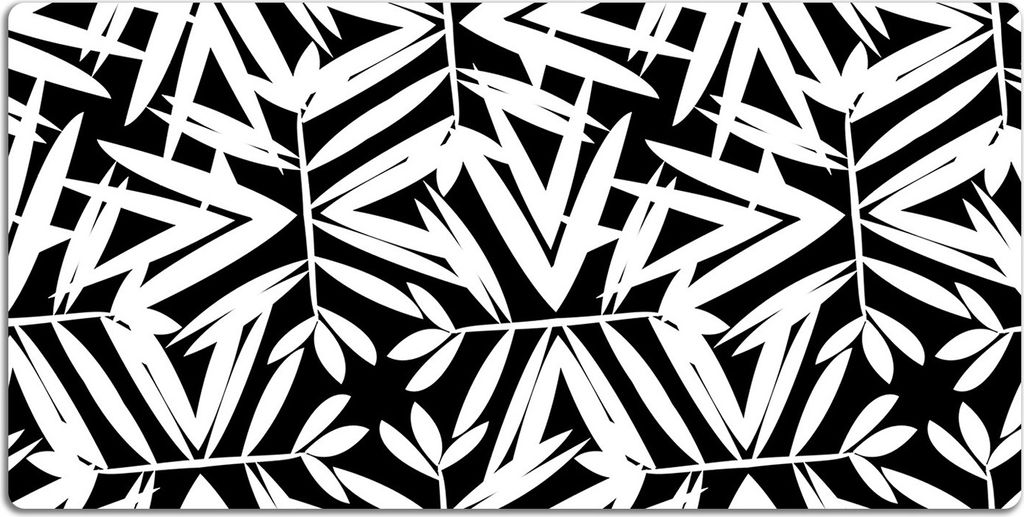 Schreibtischmatte Tischunterlage 100x50 cm Mauspad - Schwarzweiss-Muster