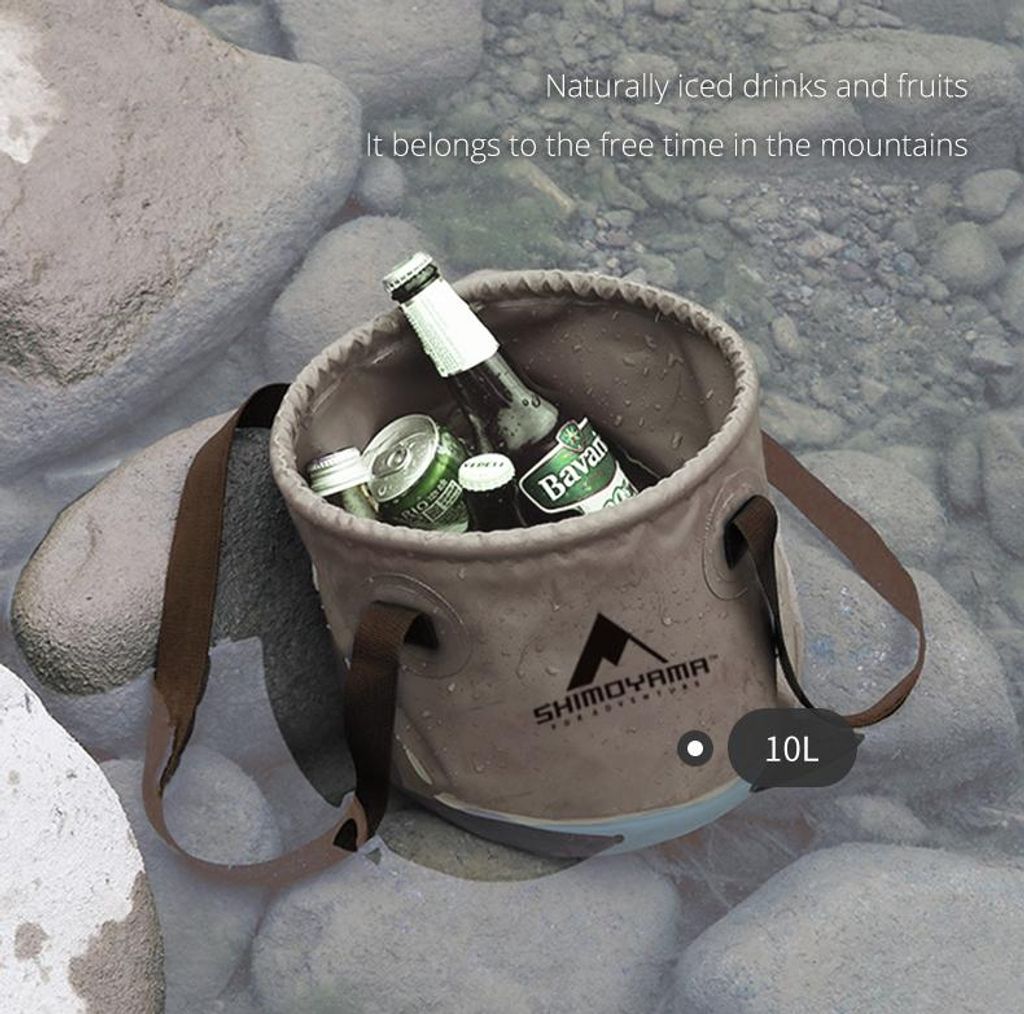 Faltbarer Eimer Wasserbehälter Faltbar Putzeimer Camping Falteimer Behälter 10L