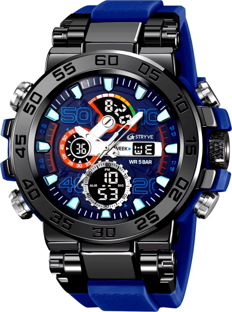 Montre de Sport Bleue pour Homme - STRYVE Felipe Style Moderne KP35297