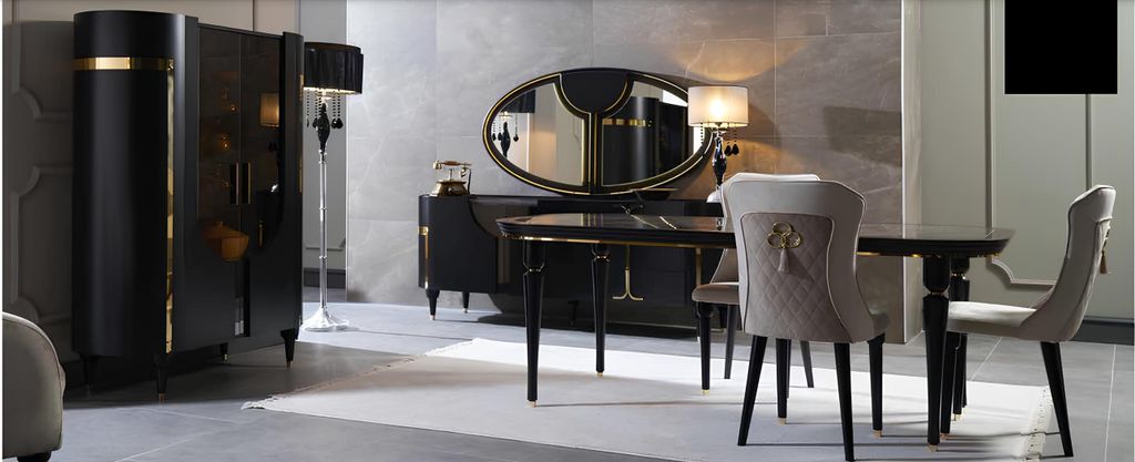 Tisch Holz Tische Modern Design Esszimmer Ess Luxus Tisch im italienischen Stil