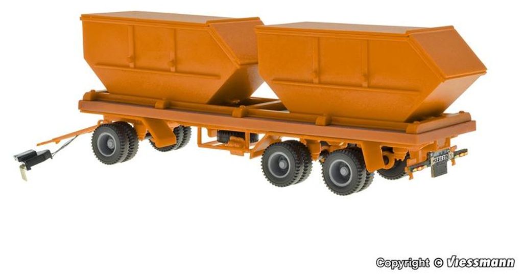 Viessmann 8225 - H0 3-achs Containeranhänger, kommunalorange, Funktionsmodell