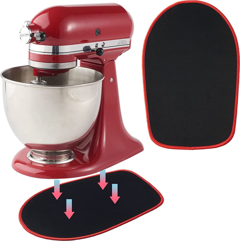 Mixer Slider Mat für Kitchenaid Bowl Lift Standmixer Rubber Mover Moving Matting Größe: 4,5-5 Qt, Farbe: Rot