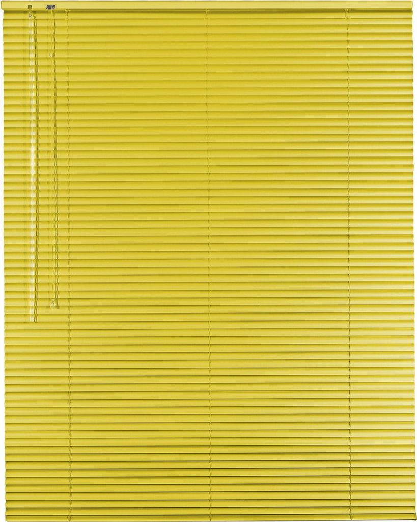 Alu Jalousie Aluminiumjalousie 95 x 170 cm gelb Rollo Jalousette Bedienseite links