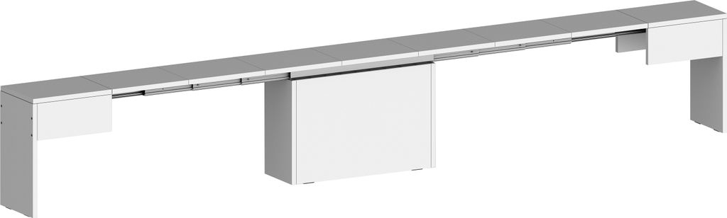 Essbank >Pachino< in Weiß Hg. - 66/290x45x25cm (BxHxT)