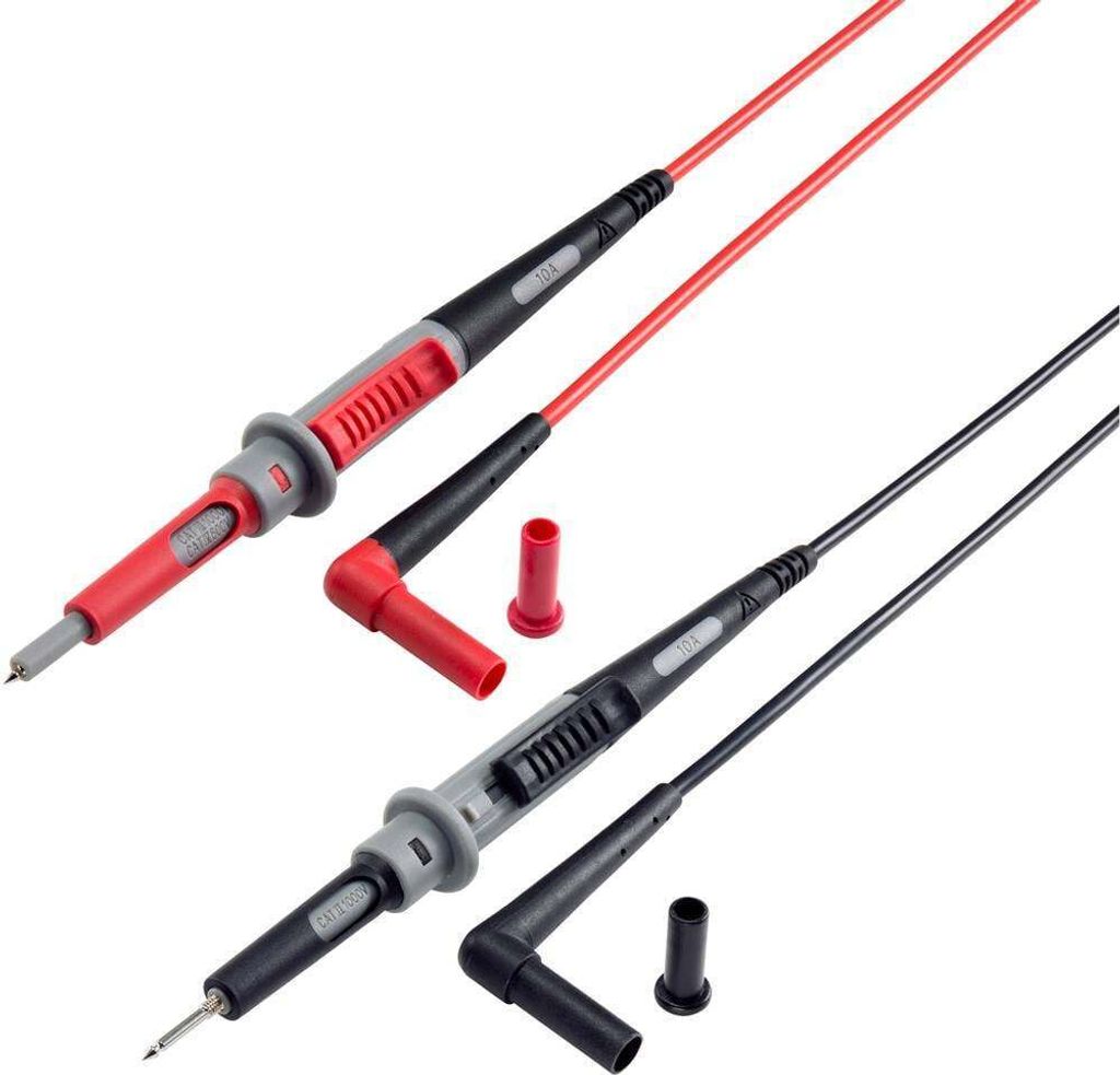 VOLTCRAFT MS-4PS Sicherheits-Messleitung 4 mm Sicherheits-Stecker Prüfspitze 1.00 m Schwarz, Rot 1 St.