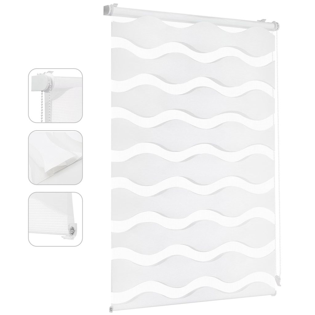 Doppelrollo Doppelrollo Wellen Duo-Rollo Klemmfix ohne Produktbild 