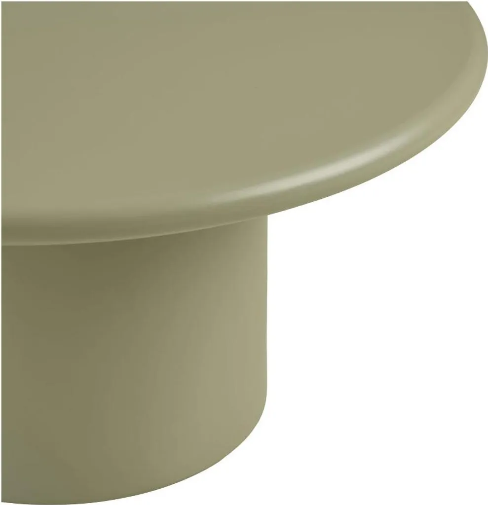 Table basse ronde Henny Ø80 cm vert olive pour salon moderne - 3