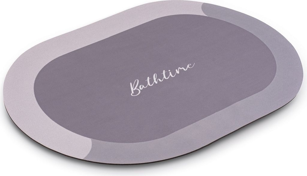 LARGE BATHROOM MATE FAST DRYING ANTI-SLIP MAT 80x50 CM grau