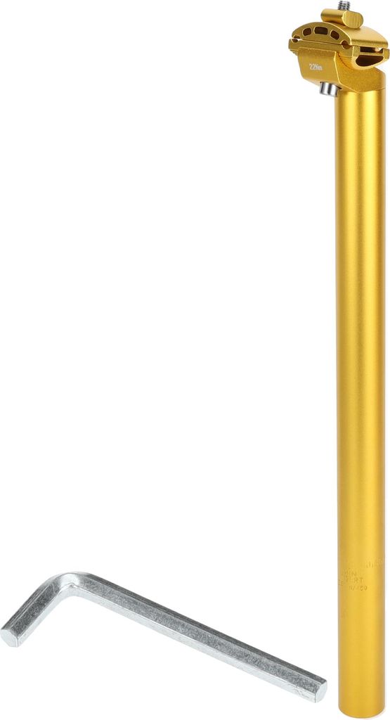 Universeller Fahrradsattelstš¹tzen-Fahrradsattelstš¹tzenrohr 31,6x450mm Extra lang Einstellbarer Winkel Aluminiumlegierung Goldton 1 Satz