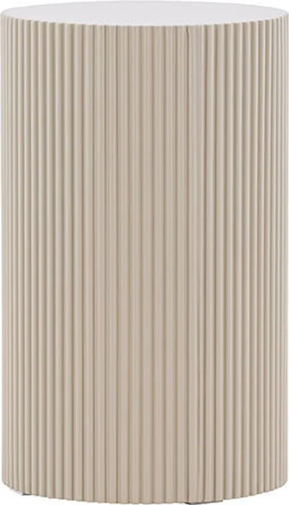 Guéridon rond Lenox beige Ø30 cm avec pied central style scandinave