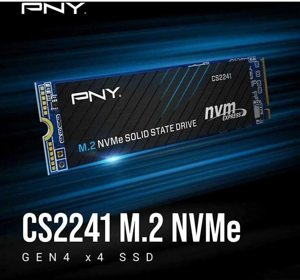 PNY CS2241 SSD Interne 2To NVMe Gen4 x4 M.2 2280 - Haute Performance - 5