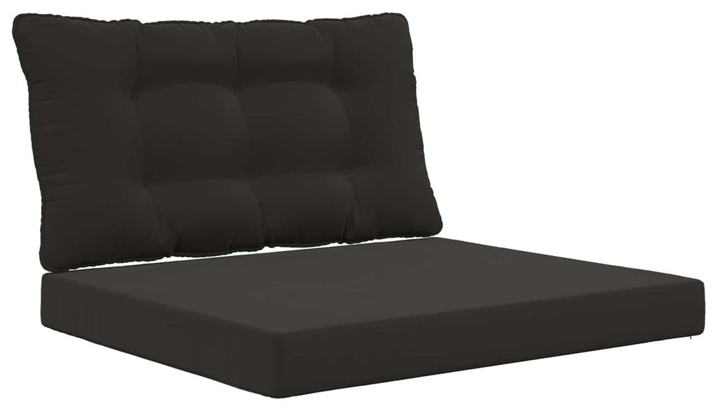 Hochwertigen Möbel Sofakissen für draußen modern - robust und langlebig - 2 pcs Schwarz Polyester - Gartenmöbelauflagen Stilvoll367417