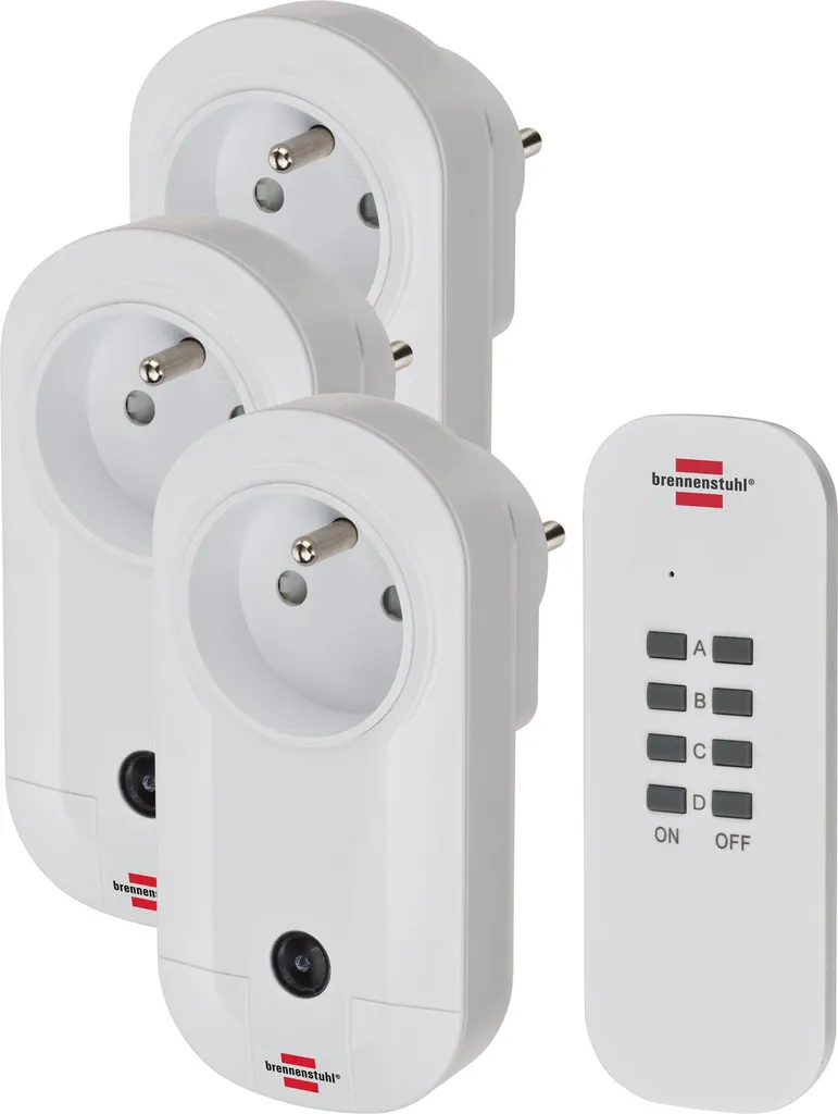 Set de 3 prises radiocommandées intérieures avec télécommande 1000W