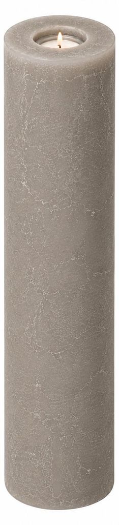 Rustic Kerzen Taupe 30 x 10 cm, mit Teelichteinsatz Produktbild  KI-generiertes Bild