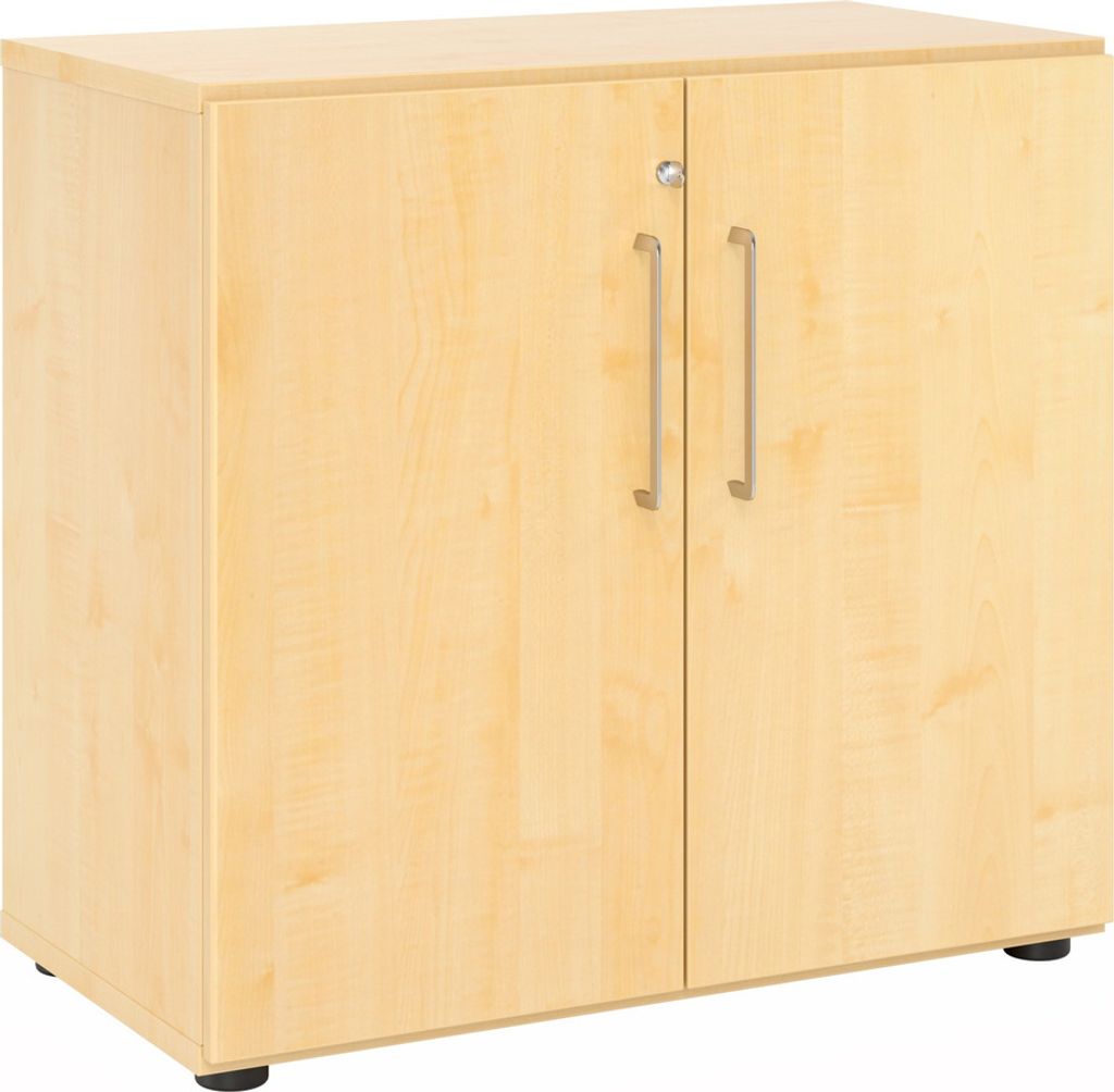 Schrank 2 Ordnerhöhen, 1 Fachboden, BxTxH 800x420x748 mm, ahorn