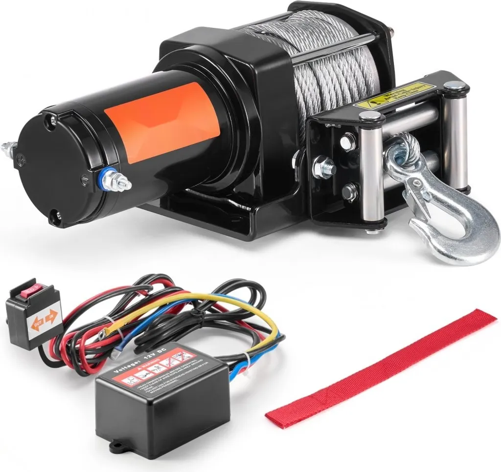 Treuil motorisé 12V pour Remorquage Tout-Terrain - Charge de 1,3 Tonne