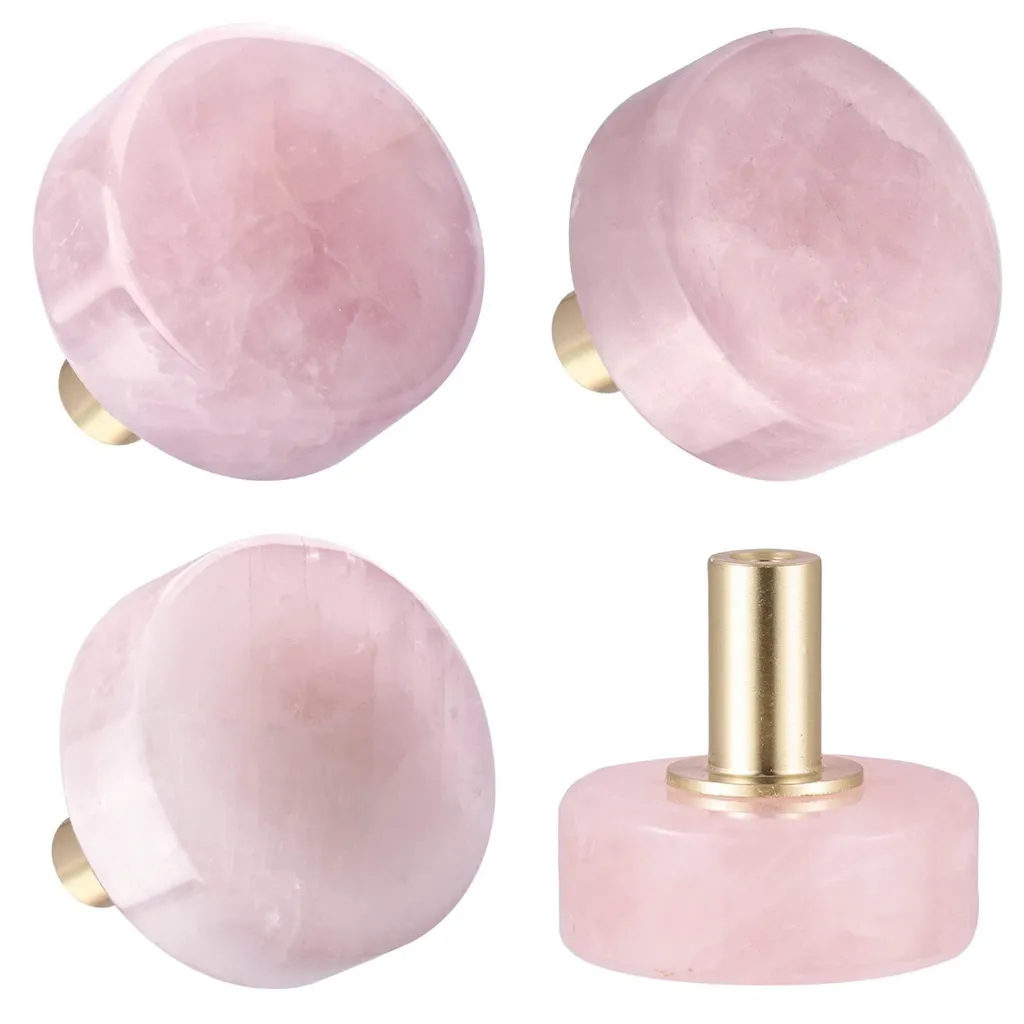 Décoration de Meubles avec Boutons en Quartz Rose pour Chambre Enfant