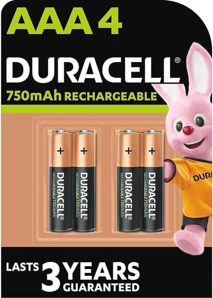 Piles rechargeables AAA 750 mAh lot de 4 NiMH hautes performances