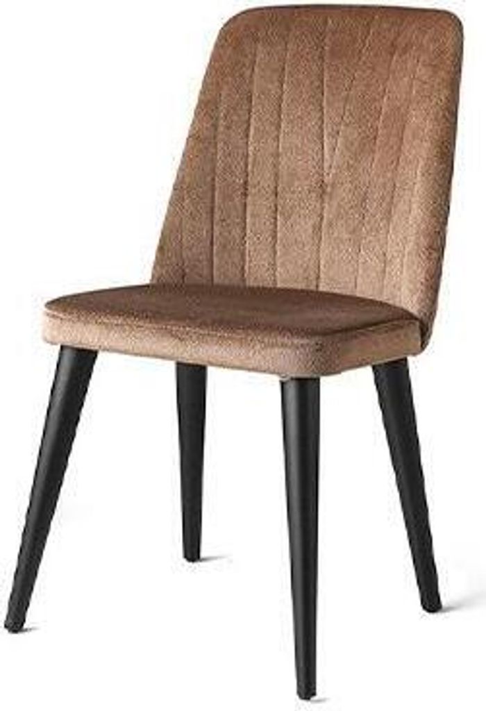 Küchenstuhl Stuhl Esszimmerstuhl Lehnstuhl Braun Moderne Holz Stoff