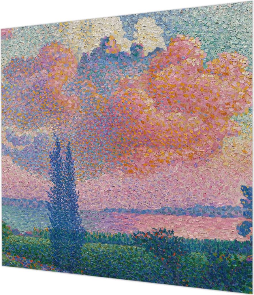 Wandtapete - Dekorative Tapete für Wohnzimmer - Tapetenfolie für Wanddekoration - 250x250 cm - Farbenfrohe Landschaft
