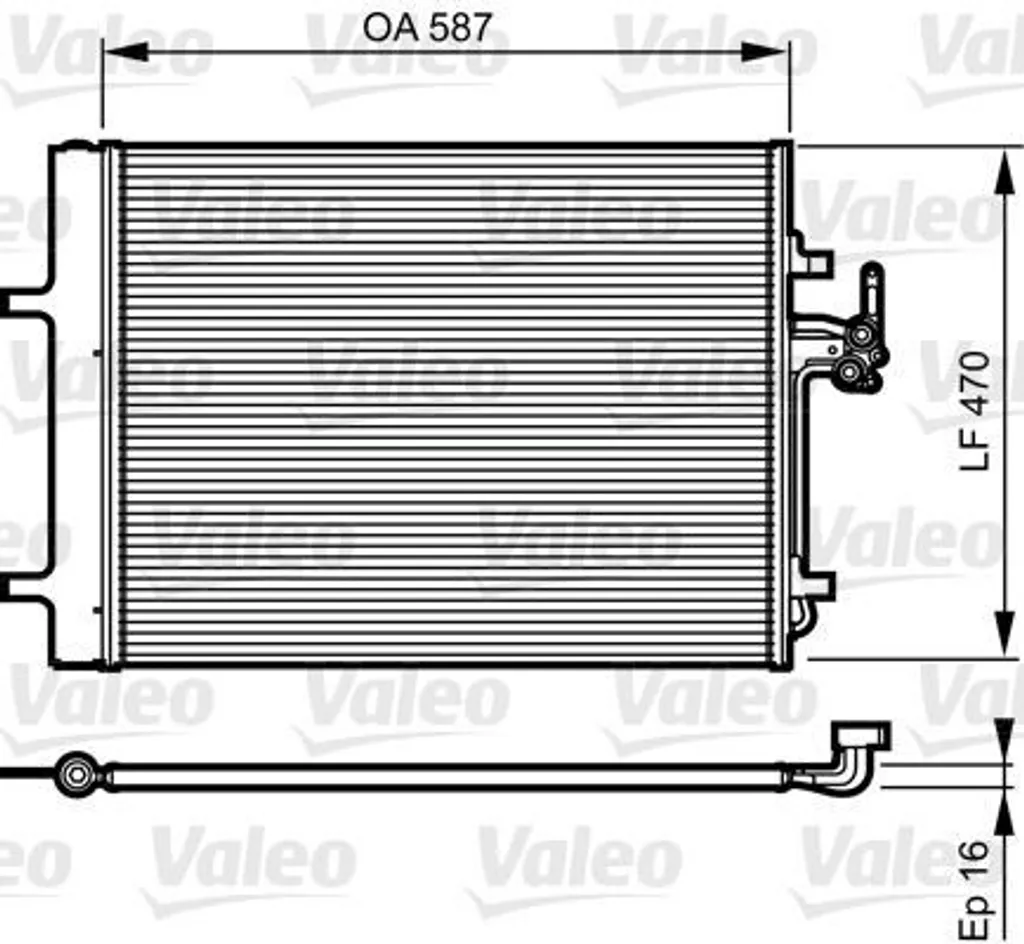 Condenseur de Clim Valeo pour Range Rover Evoque et Freelander 2 L359