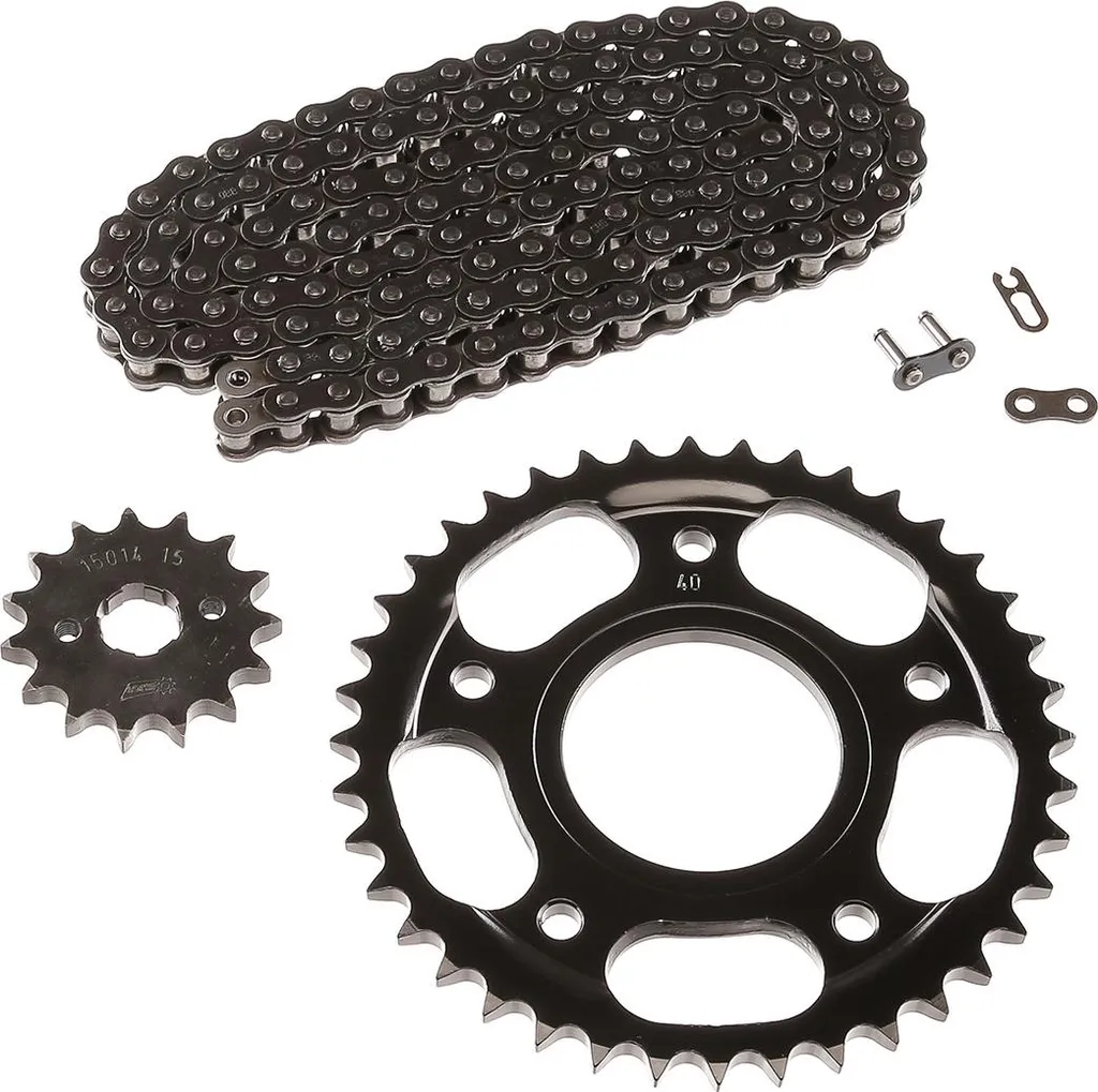 Kit pignon Simson Schikra 125 ouvert avec chaîne renforcée en acier