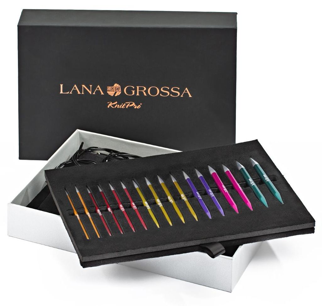 Lana Grossa Rundstricknadel Set Aluminium Rainbow mit Produktbild 