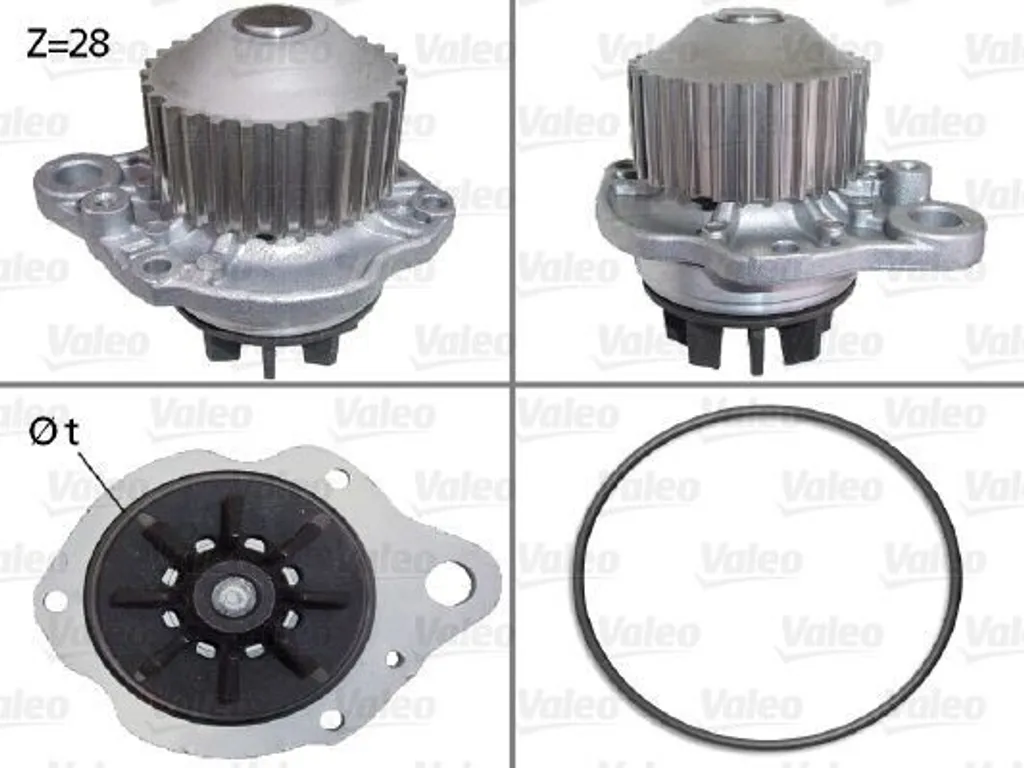 Pompe à eau PA5507 Valeo haute performance pour Peugeot 605 et 406