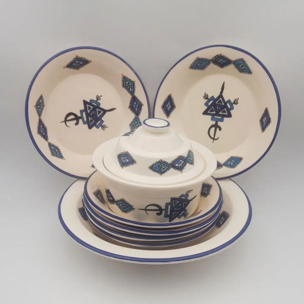 Set Couscous Blu Sahel per 6 Persone | Servizio Piatti Artigianali Orientali