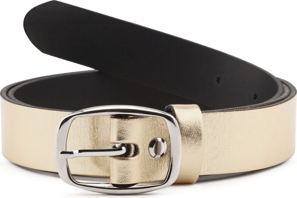Merry Style Damen Gürtel Ledergürtel D41(Gold, 90 cm (Gesamtlänge 109 cm))