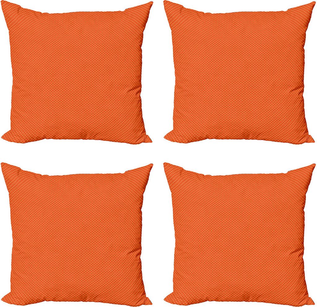 ABAKUHAUS Orange und Gelb Kissenbezug Set (4 Stück), fleckiges Land, Moderner Doppelseitiger Digitaldruck, 40 cm x 40 cm, Orange und Gelb