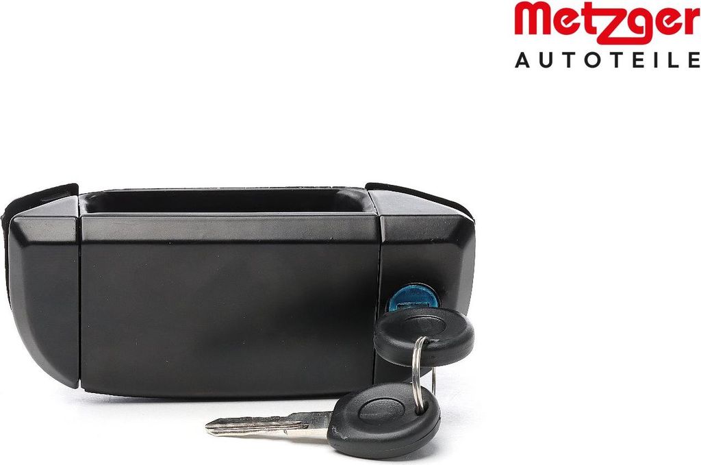 METZGER 2310501 Türgriff mit Schließzylinder mit Schlüssel Vorne Rechts für VW Transporter IV Bus (70B, 70C, 7DB, 7DK, 70J, 70K, 7DC, 7DJ) Schwarz