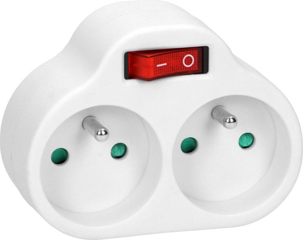Elektrischer Verteiler mit Schalter 2x2P+Z Produktbild 