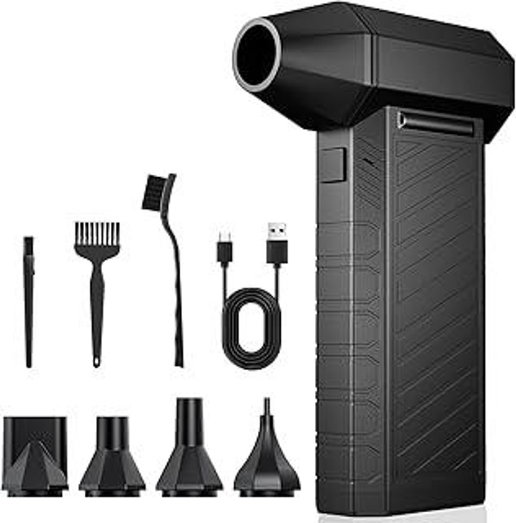 Elektrische Staubgebläse Druckluftspray, 150000 U/min Höhe Geschwindigkeit Dust Blower, Mini Compressed Air Duster PC Reinigungsset Mit 8000mah A...