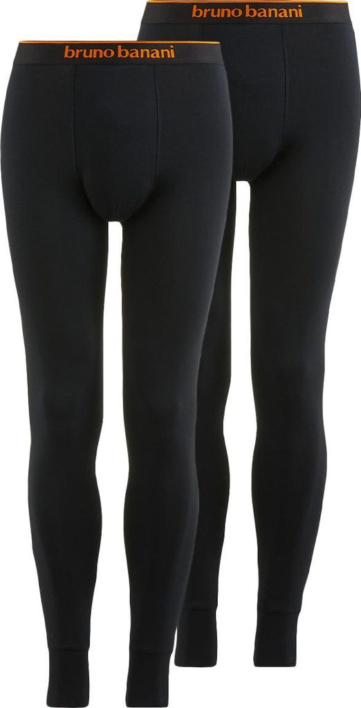 Bruno Banani 2er Pack WARM UP Lange Unterhose Bequeme lange Unterhose in perfekter Passform, Mit Markenschriftzug am Bund, Ideal für Outdoor-Freiz...