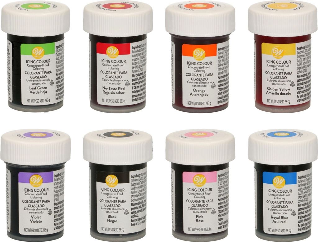 Wilton Glasurfarben Set 8 x 28 g  Tadago Edition Produktbild 