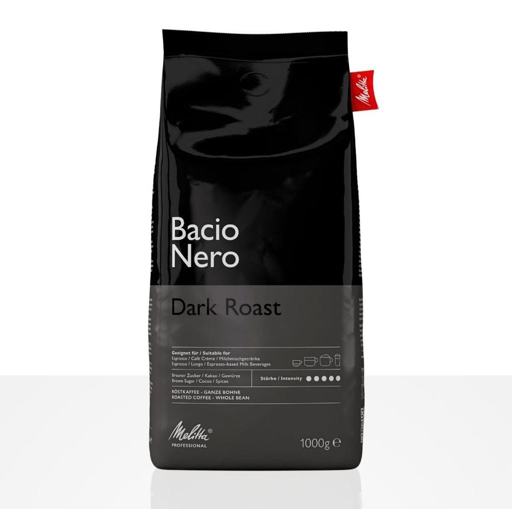 Melitta Espresso Bacio Nero - 1kg Kaffeebohnen Produktbild 