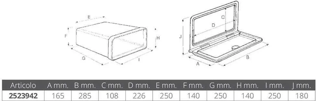 Boîte de rangement avec serrure 285x180x260 mm - Protection et Solidité - 3