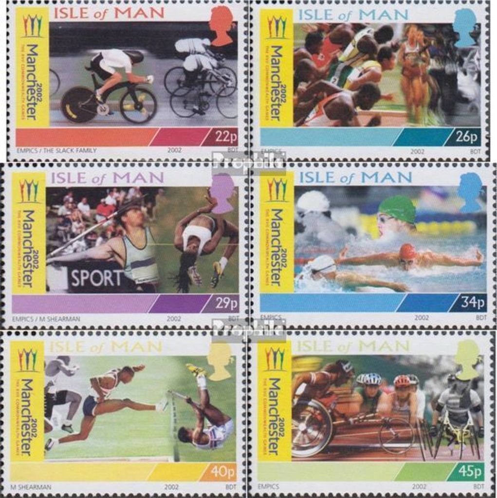 Briefmarken GB - Isle of Man 2002 Mi 960-965 (kompl.Ausg.) postfrisch Sport