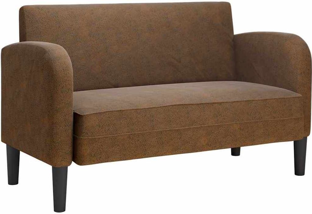 vidaXL Zweisitzer-Sofa Braun 110 cm Kunstleder