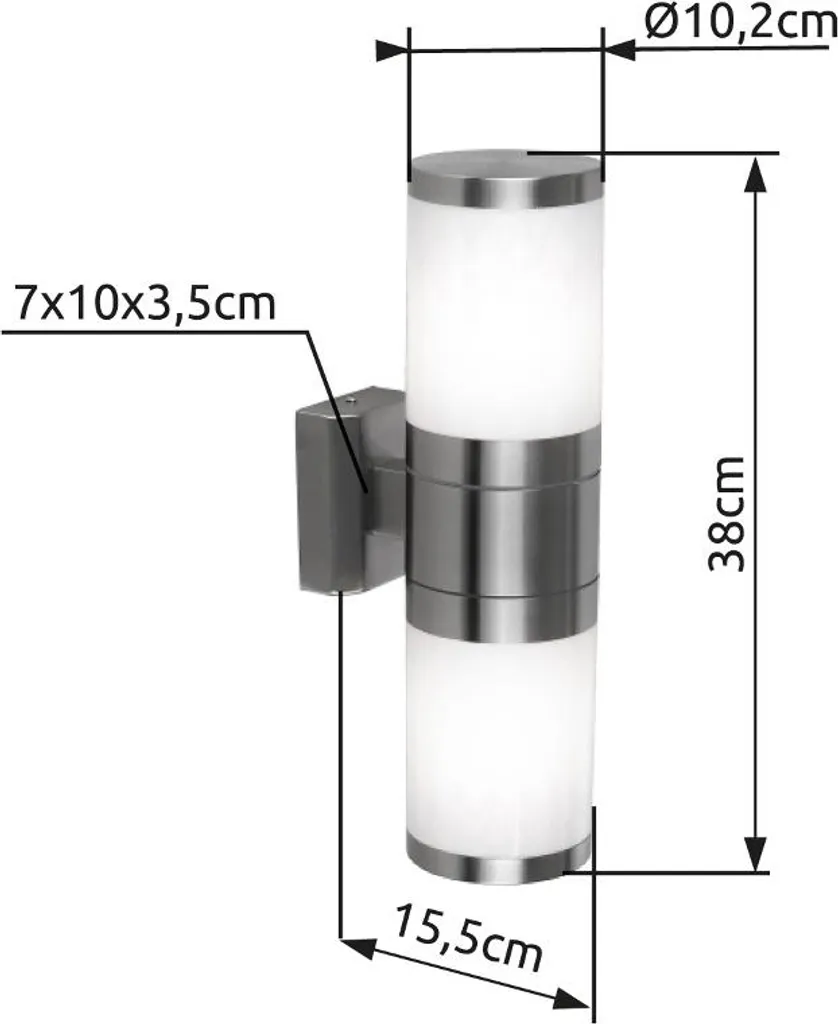 Lampe Extérieure Design pour Allée et Terrasse XELOO Argent 37 cm - 4