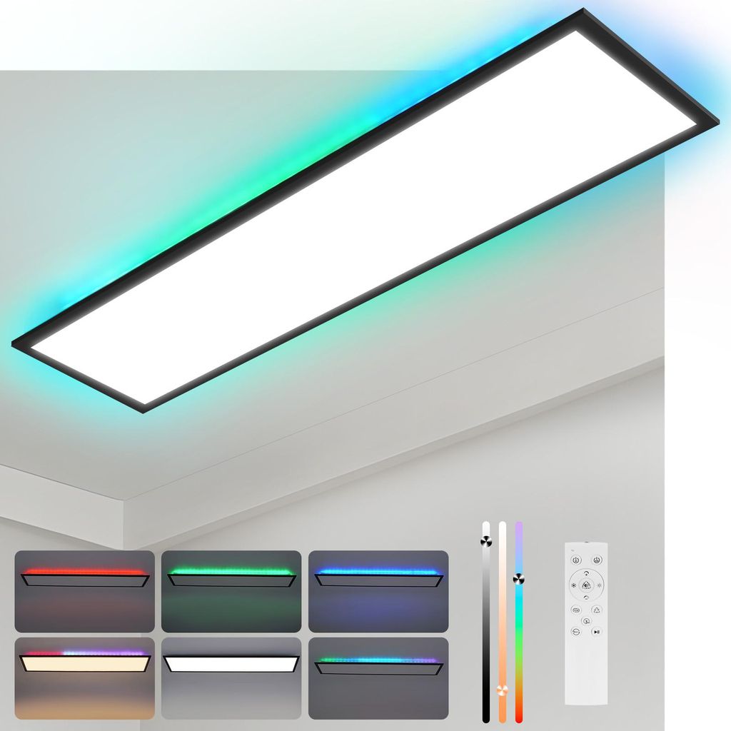 ZMH LED Panel 120x30 Dimmbar - Lang Flach Deckenleuchte RGB Produktbild 