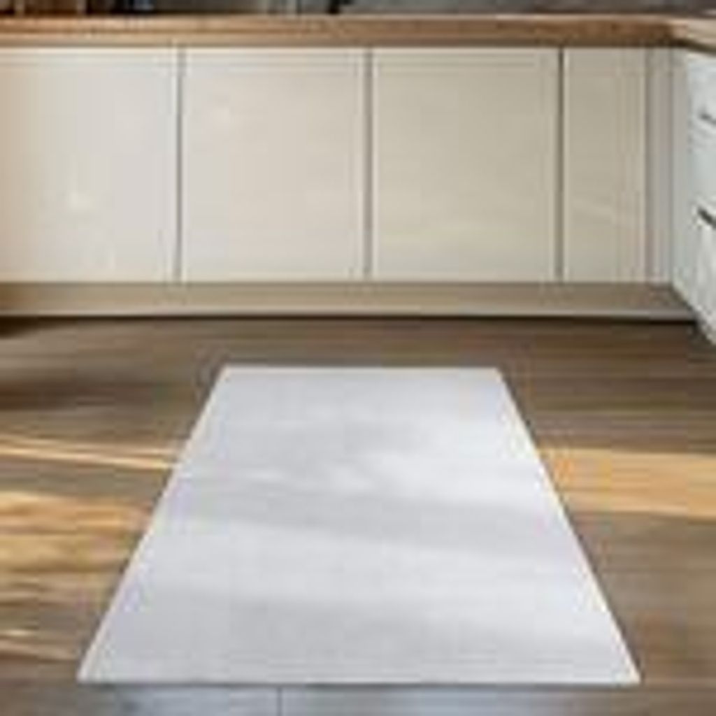Carpettex Teppich Kurzflor, Einfarbig, Waschbar, Rutschfest, Für Wohnzimmer, Schlafzimmer,Kinderzimmer, Größe: 80 x 150 cm, Farbe: Weiss