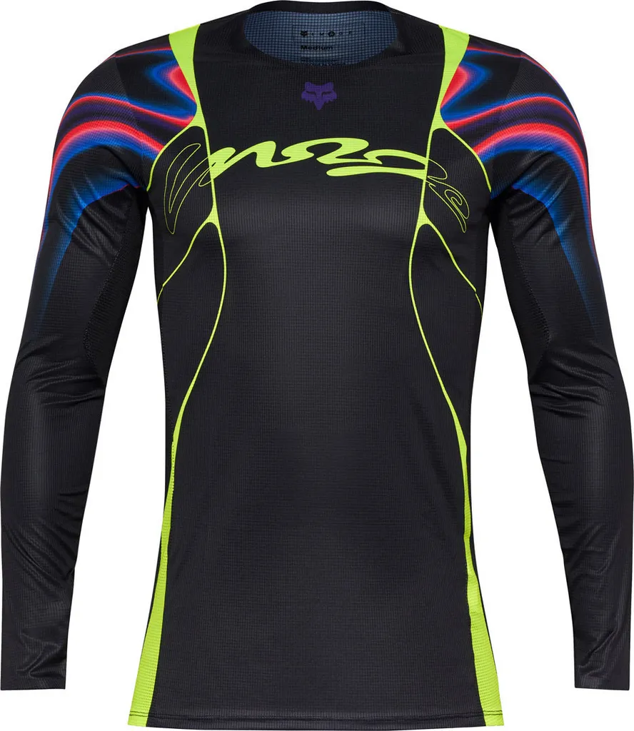 Maillot Motocross FOX Flexair Energy Noir L pour Compétition et MX