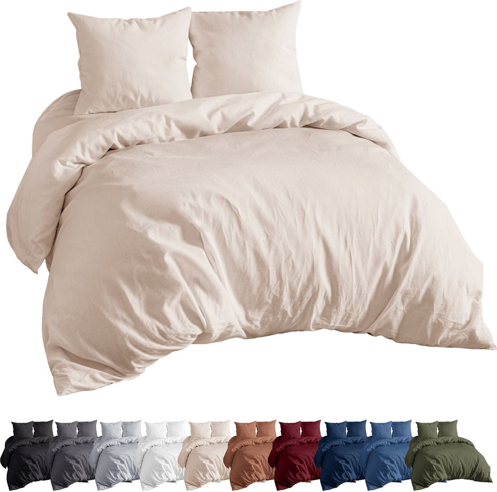 EllaTex Renforcé Bettwäsche Set 200x220 + 2St. 80x80 cm Produktbild